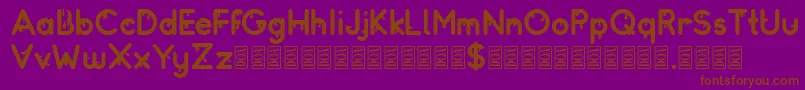 Drops Font – Brown Fonts on Purple Background