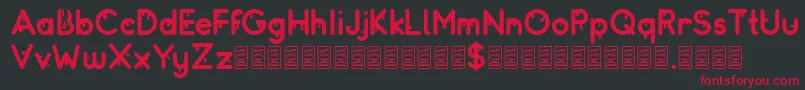 Drops Font – Red Fonts on Black Background