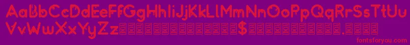 フォントDrops – 紫の背景に赤い文字