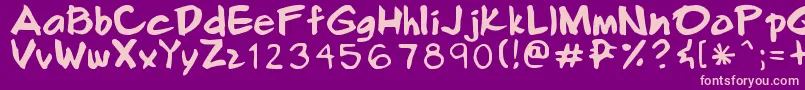 Smilecomix Font – Pink Fonts on Purple Background