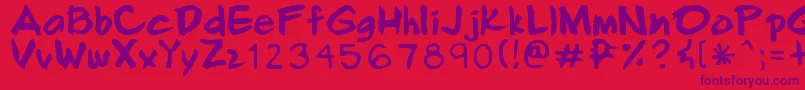 Smilecomix Font – Purple Fonts on Red Background