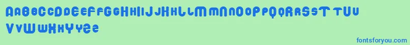 DROWM    Font – Blue Fonts on Green Background