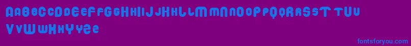 DROWM    Font – Blue Fonts on Purple Background