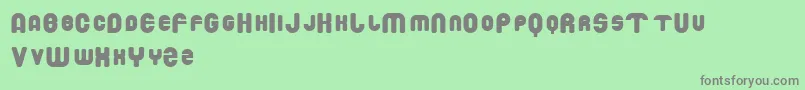 フォントDROWM    – 緑の背景に灰色の文字