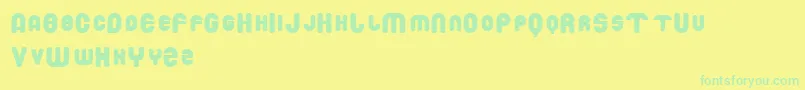 DROWM    Font – Green Fonts on Yellow Background