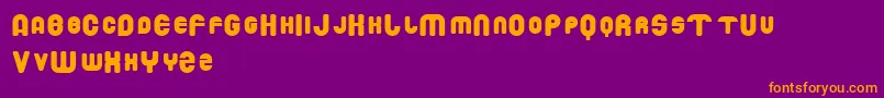 DROWM    Font – Orange Fonts on Purple Background