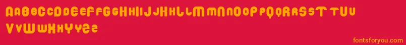Шрифт DROWM    – оранжевые шрифты на красном фоне