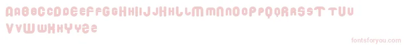 DROWM   -Schriftart – Rosa Schriften auf weißem Hintergrund