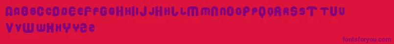 Fonte DROWM    – fontes roxas em um fundo vermelho