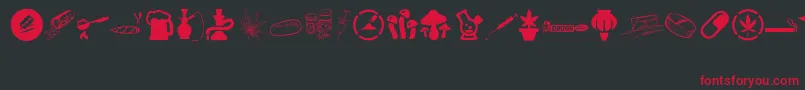 DRUGS Font – Red Fonts on Black Background