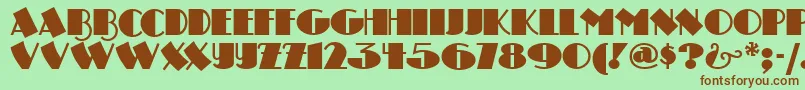 DRUMSN   Font – Brown Fonts on Green Background