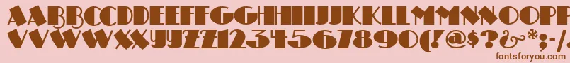 DRUMSN   Font – Brown Fonts on Pink Background