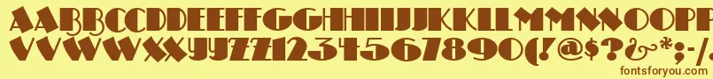 DRUMSN   Font – Brown Fonts on Yellow Background