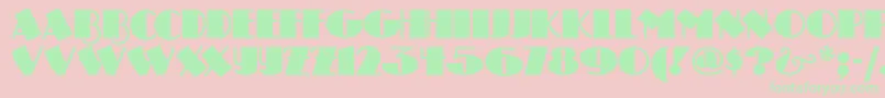 DRUMSN   Font – Green Fonts on Pink Background