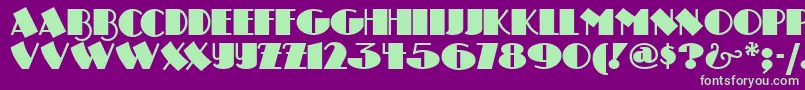 DRUMSN   Font – Green Fonts on Purple Background