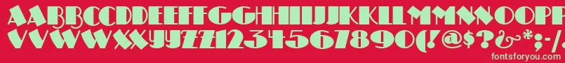 DRUMSN   Font – Green Fonts on Red Background