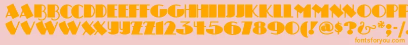 DRUMSN   Font – Orange Fonts on Pink Background