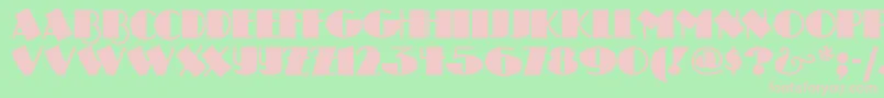 DRUMSN  -fontti – vaaleanpunaiset fontit vihreällä taustalla