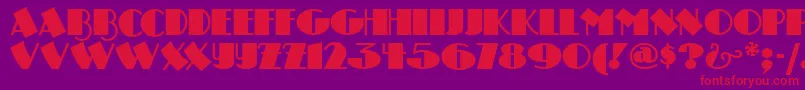 DRUMSN   Font – Red Fonts on Purple Background