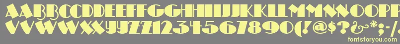 DRUMSN   Font – Yellow Fonts on Gray Background