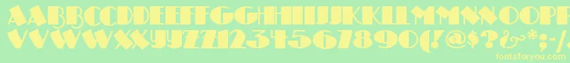 DRUMSN   Font – Yellow Fonts on Green Background