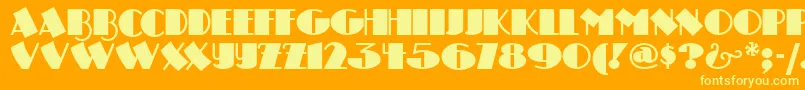 DRUMSN   Font – Yellow Fonts on Orange Background