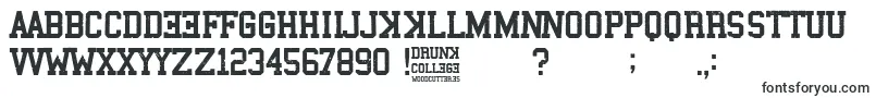 Czcionka Drunk College – stare szkoły czcionki