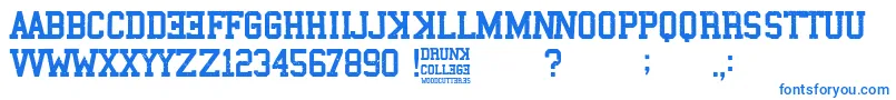 Drunk College-fontti – siniset fontit
