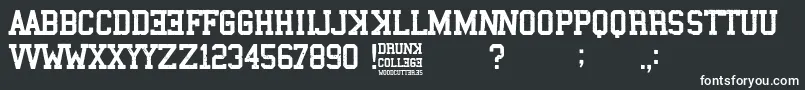 Drunk College-fontti – valkoiset fontit