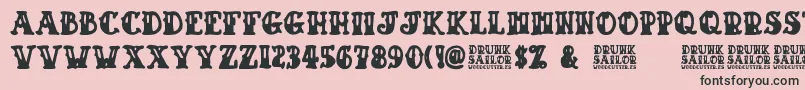 Drunk Sailor Font – Black Fonts on Pink Background