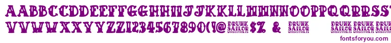 Drunk Sailor-Schriftart – Violette Schriften