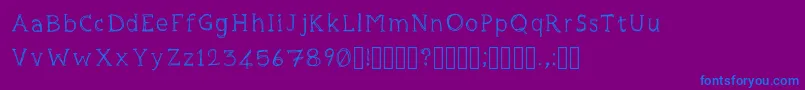 Weitere Informationen zur DrunkGentleman-Schriftart DrunkGentleman-Schriftart – Blaue Schriften auf violettem Hintergrund