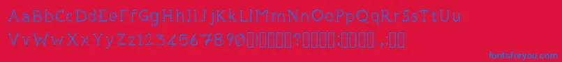 DrunkGentleman Font – Blue Fonts on Red Background