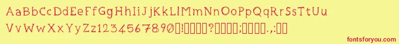 DrunkGentleman Font – Red Fonts on Yellow Background
