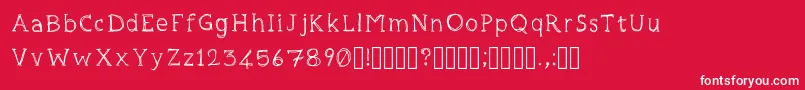 DrunkGentleman Font – White Fonts on Red Background