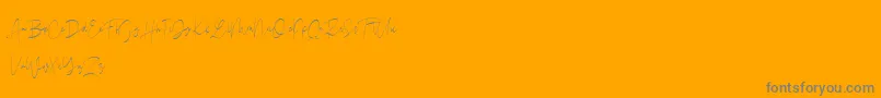Drunkgun  Personal Use  Font – Gray Fonts on Orange Background