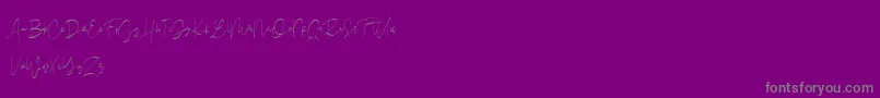 Drunkgun  Personal Use  Font – Gray Fonts on Purple Background