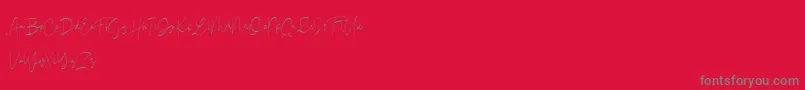 Drunkgun  Personal Use -Schriftart – Graue Schriften auf rotem Hintergrund