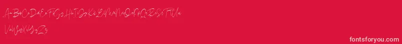 Drunkgun  Personal Use  Font – Pink Fonts on Red Background