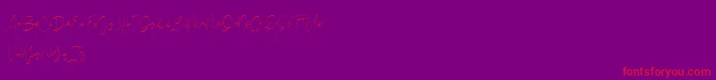 Drunkgun  Personal Use  Font – Red Fonts on Purple Background