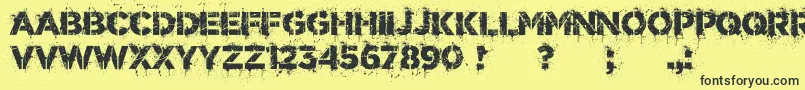 DrunkMillionaire Font – Black Fonts on Yellow Background