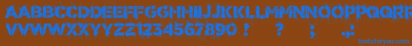 DrunkMillionaire Font – Blue Fonts on Brown Background