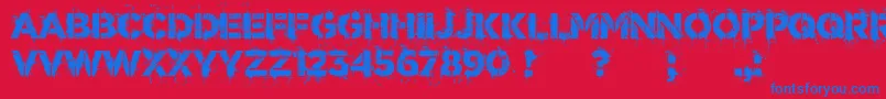 DrunkMillionaire Font – Blue Fonts on Red Background