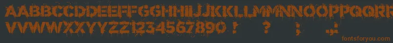 DrunkMillionaire Font – Brown Fonts on Black Background