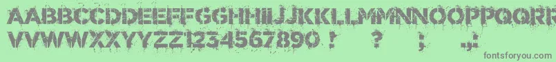 DrunkMillionaire Font – Gray Fonts on Green Background