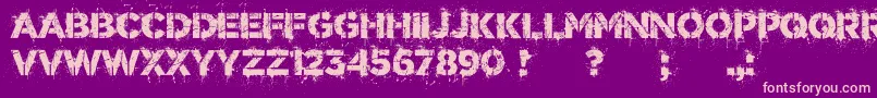 DrunkMillionaire Font – Pink Fonts on Purple Background