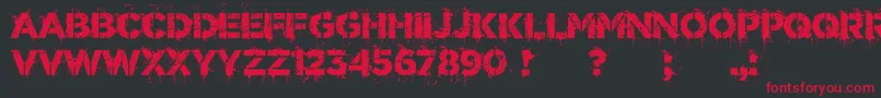 DrunkMillionaire Font – Red Fonts on Black Background