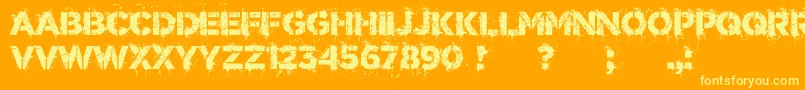 DrunkMillionaire Font – Yellow Fonts on Orange Background