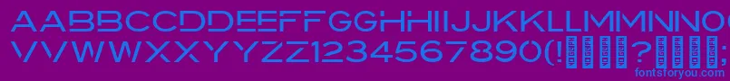 Drupadi Regular Font – Blue Fonts on Purple Background
