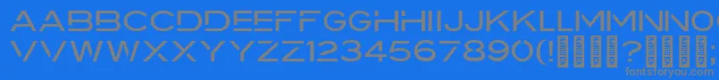 Drupadi Regular Font – Gray Fonts on Blue Background